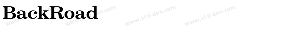 BackRoad Bold Itali字体转换